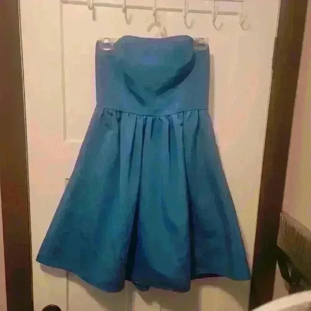 Strapless blue dress #78